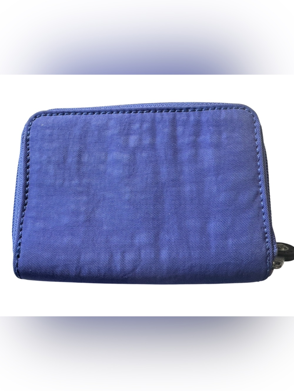 High End Kipling Vintage Blue Purple Women’s Trifold Zip Up Wallet MINTY - Picture 5 of 10